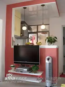 电视柜是做在电视墙上的,上面刷了艺术涂料,业主选用了粉红色系_家居秀_新浪装修家居