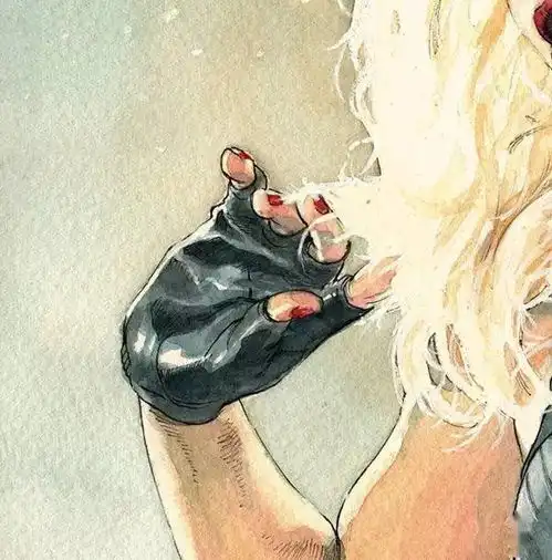 他用水彩画女孩儿,效果太棒了