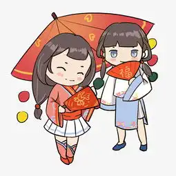 汉服小美女新春送祝福图片素材其他格式下载动漫人物大全