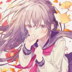 动漫头像梦幻蓝紫色系女