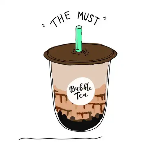 简约欢乐扁平化手绘奶茶插画各行业促销海报精选