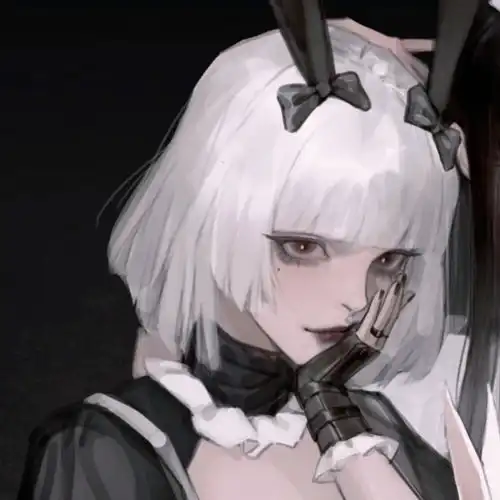 闺蜜头像黑白兔兔