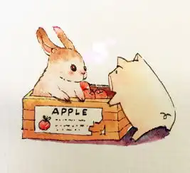 水彩插画兔兔猪猪临摹猪乐桃的一幅画堆糖,美好生活研究所