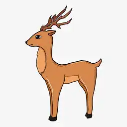 卡通手绘圣诞节麋鹿插画图片素材其他格式下载动漫人物大全