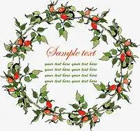 卡通清新圆形花环招牌图片素材模板下载0.00mb其他大全背景