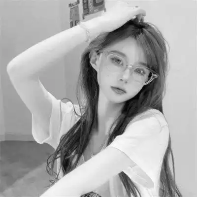 黑白头像女唯美高清图片