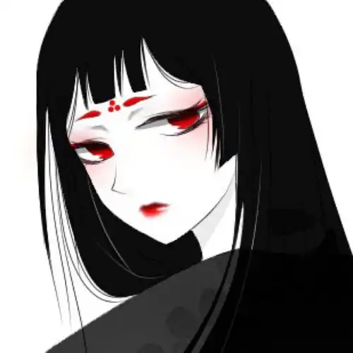 黑色丧系婚纱头像女青酱