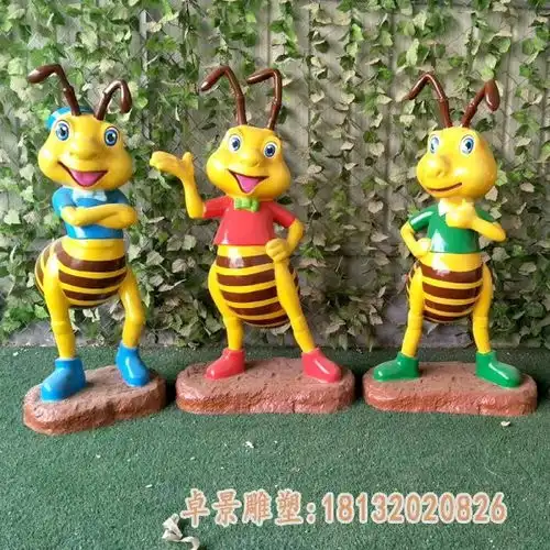 小蜜蜂玻璃钢雕塑四平树脂雕塑蜜蜂定制厂家