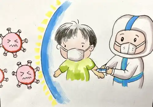 巾帼岗员原创系列漫画,绿伢儿大战新冠病毒