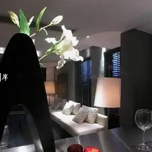 简约风格公寓时尚冷色调富裕型80平米餐厅照片墙餐桌效果图