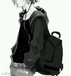 动漫头像男生黑色系侧脸