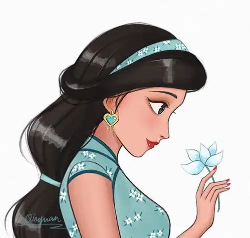 迪士尼公主穿上旗袍,每一个都很貌美,但只有花木兰最符合气质