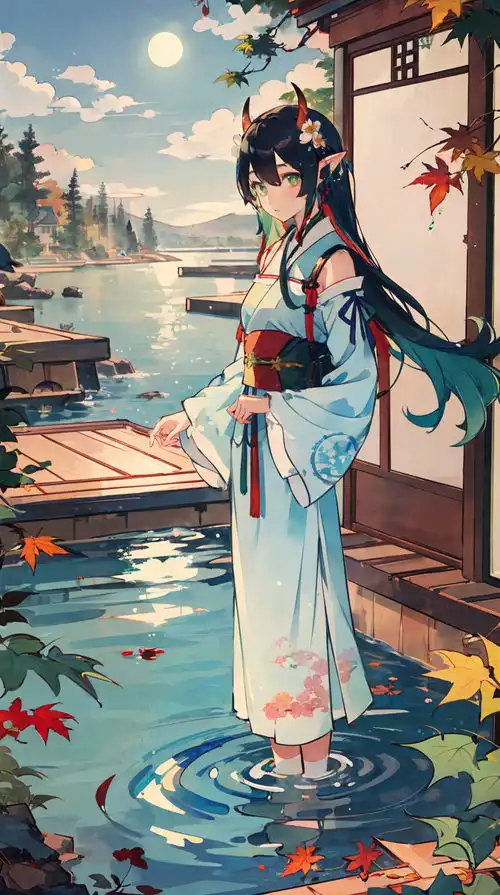唯美古风插画封面人物人物插画小说封面素材