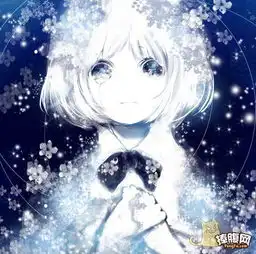 求图片蓝色唯美动漫少女