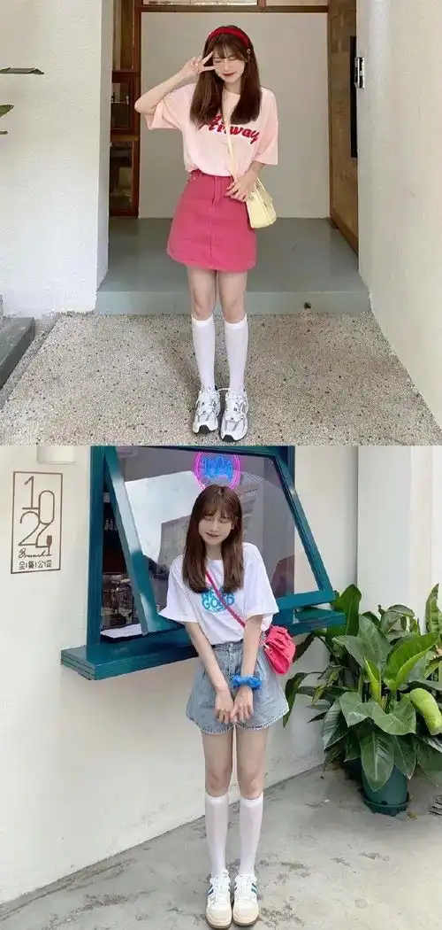 搭配参考适合韩系女生的夏日穿搭look