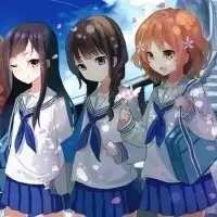 求一张三人闺蜜动漫图片,要清新可爱一点的