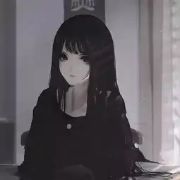 原创头像黑系马尾