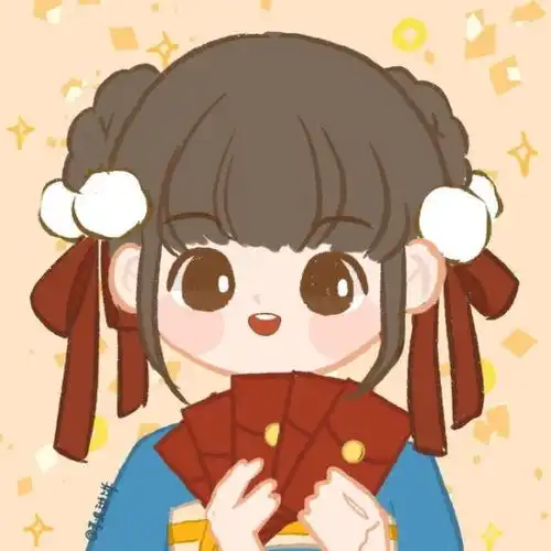 新年闺蜜头像红色系姐妹多人头像