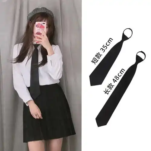 ins韩版学生男女士黑色领带帅气原宿学院风日系制服衬衫配饰领带