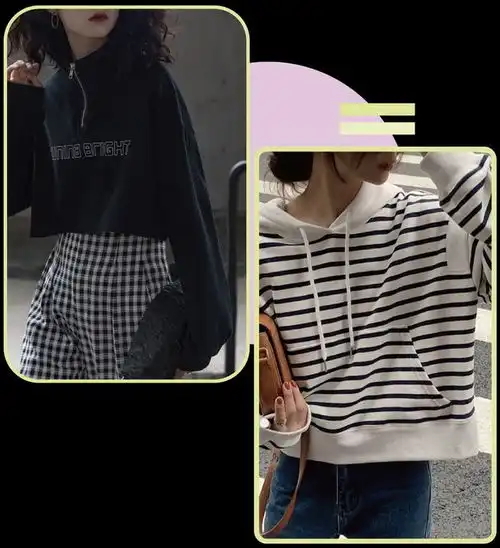 卫衣牛仔半裙,清新可爱的韩系学妹每日一搭