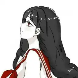 红色系女生头像卡通女头