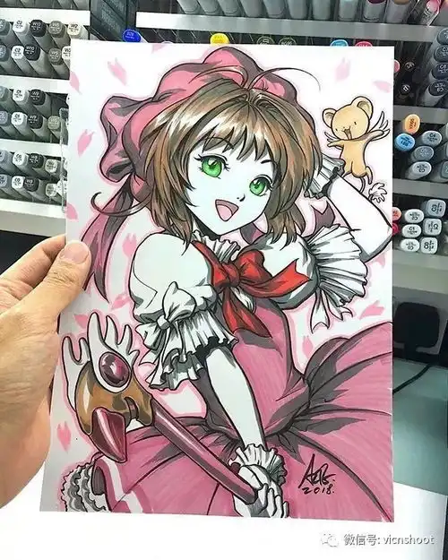 绘画马克笔手绘动漫人物