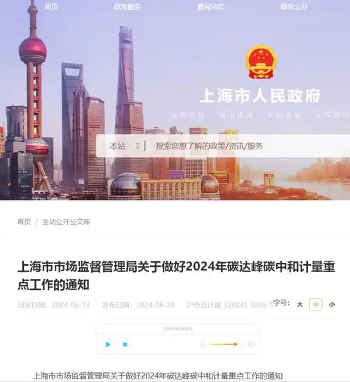 上海2024年碳达峰碳中和计量重点工作来啦推动年综合能耗超过5000吨标准煤的数据中心纳入市能耗监测系统