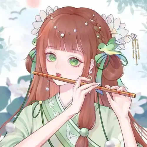 女生动漫头像绿色系列生活的温柔总会哒哒哒的跑进你怀里的