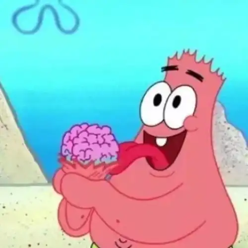 派大星拿汉堡情侣头像