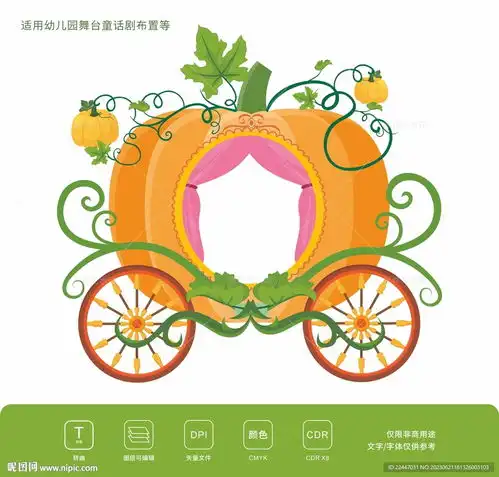 灰姑娘南瓜车舞台童话剧道具设计图