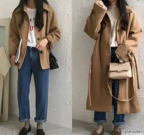 百搭黑灰驼色的经典穿搭,这简约的叠穿完全是冬日必备嘛