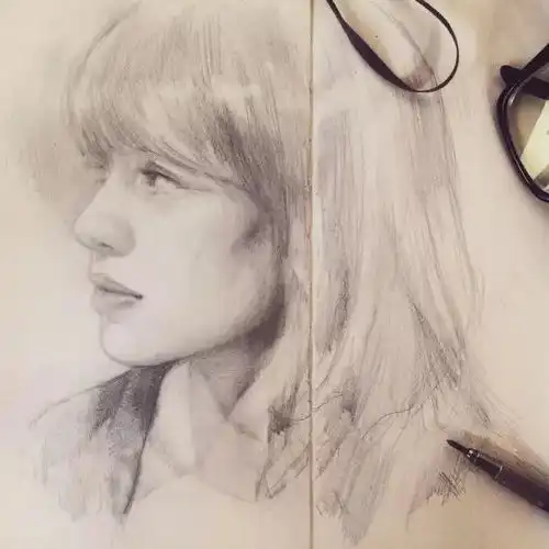 他笔下的女子,一个个美如画