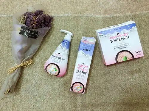 竹盐喜马拉雅粉盐莹白派缤牙膏系列,少女心爆棚