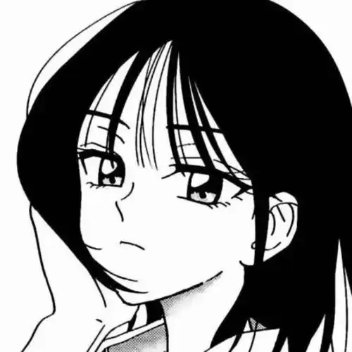 动漫头像黑白漫画风的可爱女头