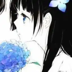 蓝色系动漫女孩的图片情