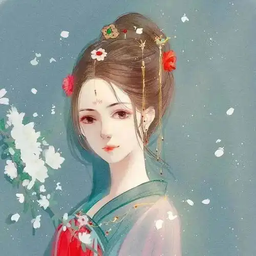 仙气十足的女生头像(绿