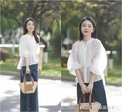 夏天真的应该多准备几件白色上衣,清爽又简约,配裤子裙子都好看