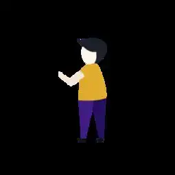 简约卡通男生背影头像