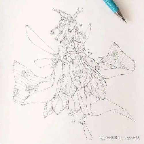 好画好学还好美的手绘,自带仙气的少女线稿掌握它对于你的线条帮助很大