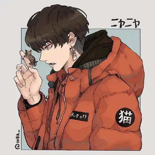 动漫头像纯色系男二次元