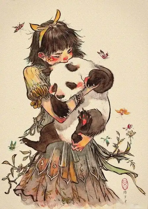 古风水墨美少女在纸上画出各种怪力乱神,绝美水墨画绝对让你一眼万年