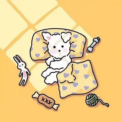 柠檬黄系女生头像动漫