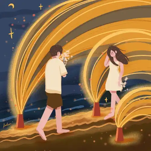 情侣插画系列他和她的日常