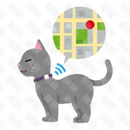 戴着电子定位器防丢器的小狗狗猫咪小猫手绘卡通插画手绘png儿童插画免扣素材1阿猫阿狗