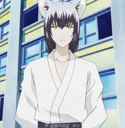 求动漫图片有着狐狸的耳朵长发男