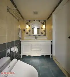 混搭清新地中海黄色温馨中户型卫生间实景图暖色系洗手池