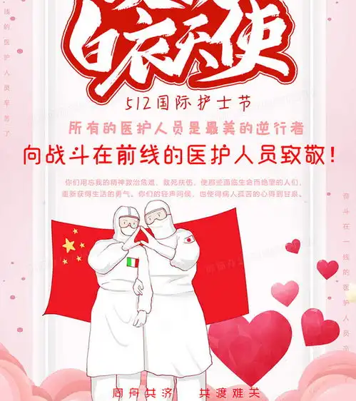 粉色致敬白衣天使版新冠肺炎海报word模板下载粉色