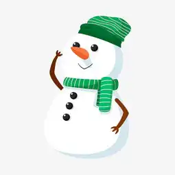 圣诞节下雪天雪地可爱绿围巾雪人免扣素材图片素材其他格式下载动漫人物大全