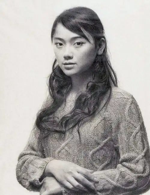 两画家素描美人,画得逼真惊艳,却输给冷军素描蒙娜丽莎