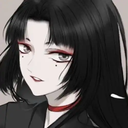 黑色侧脸头像男动漫系女
